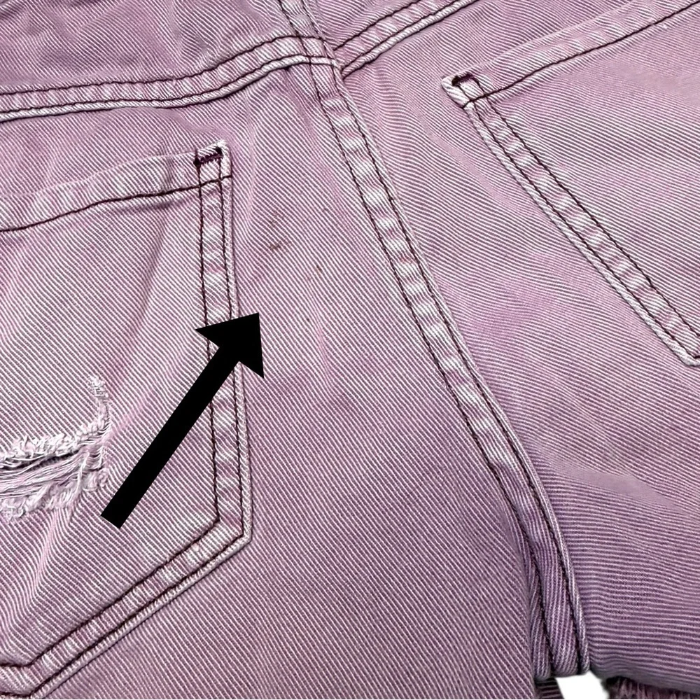 Free People Purple Button Up Micro Shorts Size 25 - Picture 4 of 4